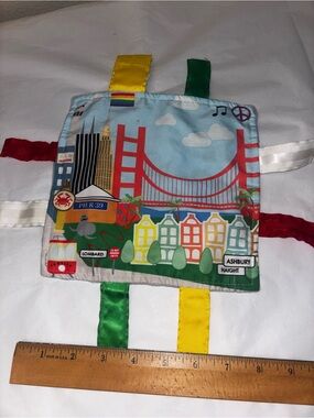 Baby Jack & Co 8x8” Learning Lovey San Francisco California Tag Toy